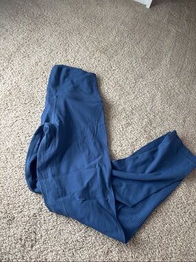 lululemon athletica Blue Ribbed Leggings